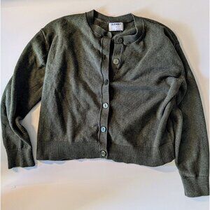 OLD NAVY Olive Green Crop Cardigan Sweater Size Medium